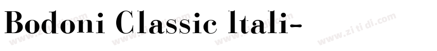Bodoni Classic ltali字体转换